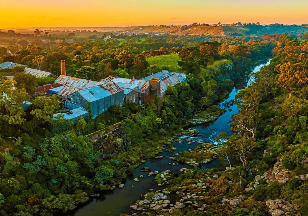 Fyansfordpapermills Aerialshotatsunset Colour